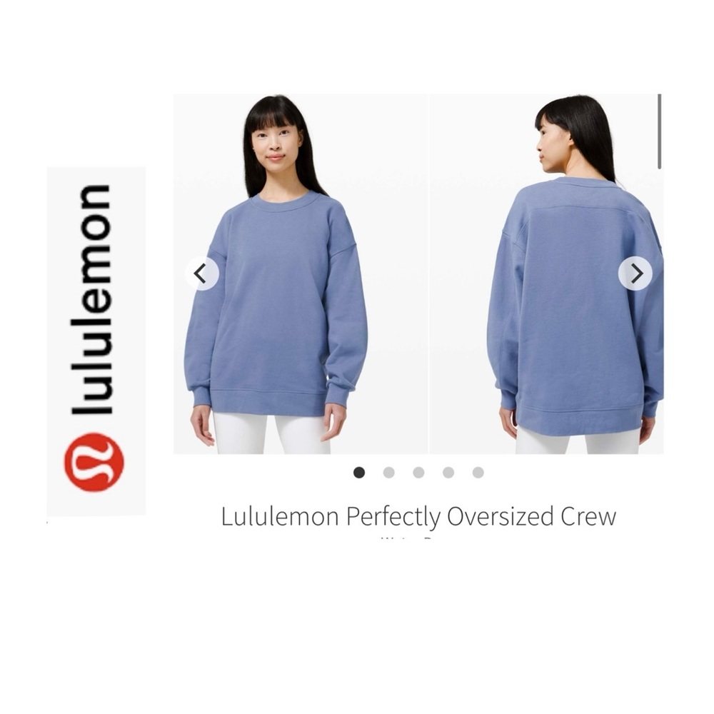 Lululemon Perfectly Oversized Crew Pullover. Size 12. Lake Blue
